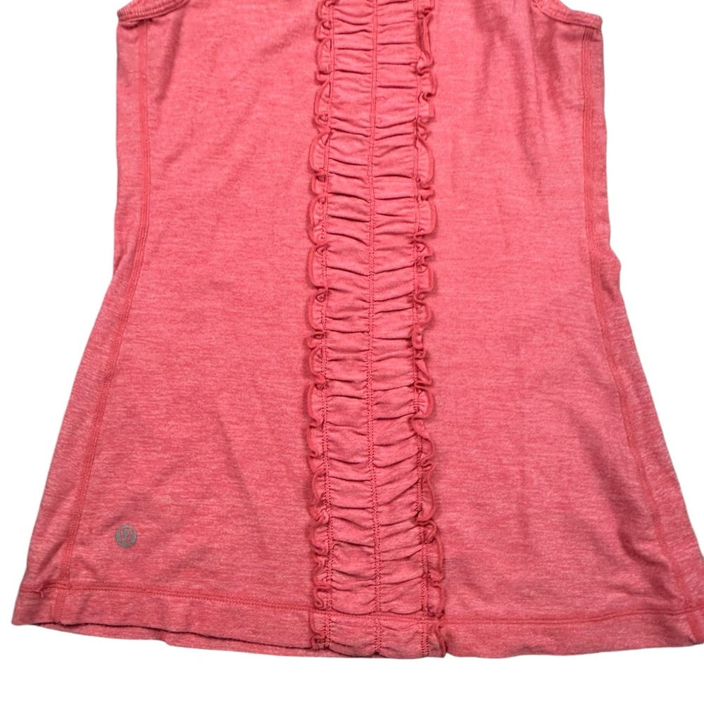 LULULEMON: Run Free Ruffle Back Tank in Watermelon Color -Size 6 - Picture 4 of 10